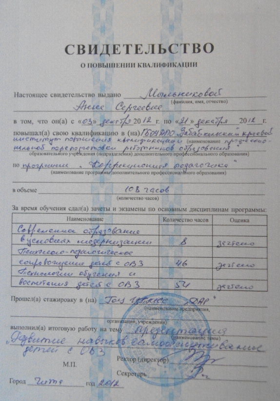 Образование и квалификация 16